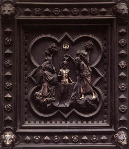 Baptism Of Christ (panels Of The South Doors) — Andrea Pisano, Gothic
