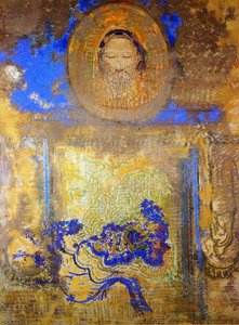 Evocation (also Known As Head Of Christ Or Inspiration From A Mosaic In Revenna) — Odilon Redon