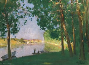 Moret-sur-Loing, the Riverbank, (1910)