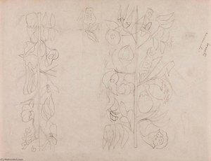(two Vegetable And Flower Stalks) — Marguerite Zorach