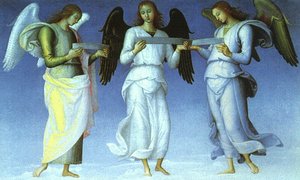 Angels (detail) — Vannucci Pietro (le Perugin)