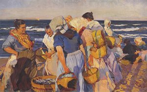 Fisherwomen — Joaquín Sorolla Y Bastida, Impressionism