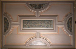 Plafond à 35 caissons de la galerie de Psyché