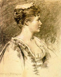 An American Queen — James Carroll Beckwith, Impressionism