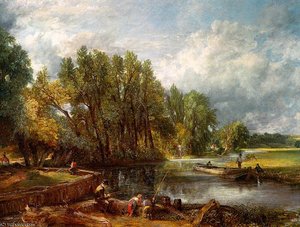 Stratford Mill - Oil On Canvas - — Джон Констабл, Romantic Landscape Painting
