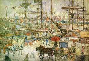 Docks, East Boston — Maurice Brazil Prendergast
