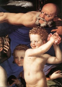 Venus, Cupid And Time (detail) — Ањоло Бронзино, Mannerist Painting