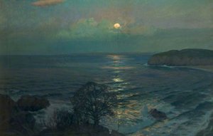 Rising Moon, St Ives Bay, Cornwall — Albert Julius Olsson