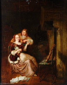 An Interior View with a Man and Woman