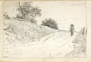 Figure On A Hillside Path — John Ottis Adams