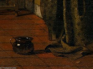 The Bedroom, Detalj 7, Ngw — Pieter De Hooch