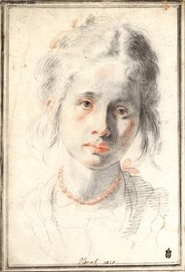 Head Of A Young Woman With A Coral Necklace