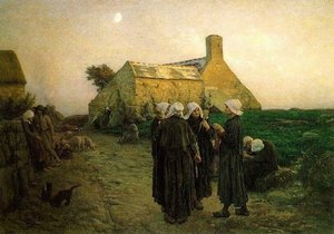 Evening In The Hamlet Of Finistere — Jules Adolphe Aimé Louis Breton