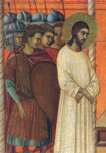Christ Vor Pilatus (fragment) — Duccio Di Buoninsegna, Proto Renaissance