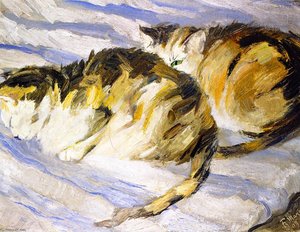 Two Grey Cats (also Known As Study Of Cats Ii) — Franz Marc, German Expressionism