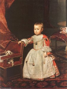 Prince Felipe Próspero, Oil On Canvas, Art H — Diego Velázquez, Baroque