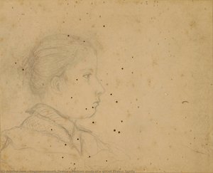 Portrait study of a girl of Thakur family