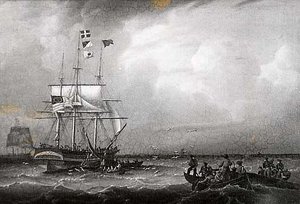 Whale Fishing, (painting) — Robert W. Salmon