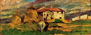 Houses Of The Countryside Of Livorno — Giovanni Fattori