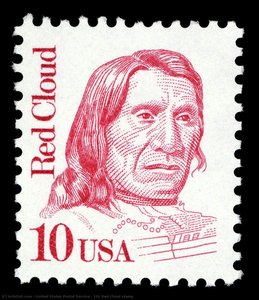 10c Red Cloud Stamp — United States Postal Service