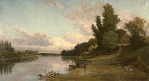 Les Bords De La Dordogne À Eynesse — Hippolyte Pradelles