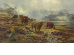 On The Hill - A Misty Morning — Louis Bosworth Hurt