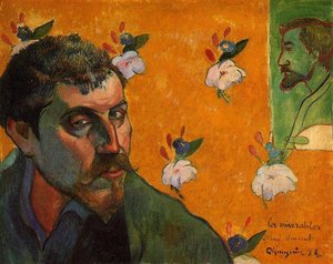 Self Portrait, Les Miserables — Eugène Henri Paul Gauguin, Post-impressionism