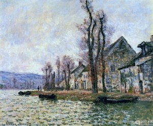 The Bend Of The Seine At Lavacourt, Winter — Claude Monet, Impressionism