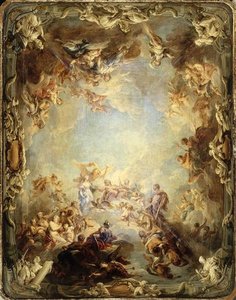 Esquisse Du Plafond Du Salon D'hercule — François Lemoyne