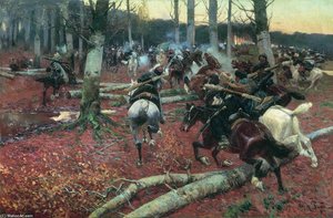 A Scene From The En - Caucasian War — François Flameng