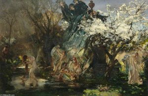 The Shower — Charles Henry Sims