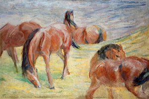 Grazing Horses I — Franz Marc, Expressionism