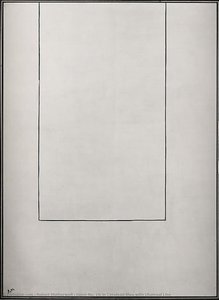 Open No. 19: In Cerulean Blue With Charcoal Line — Robert Motherwell