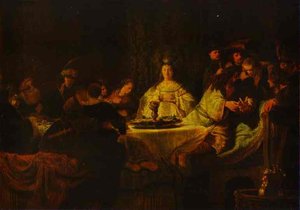 Samson Putting Forth His Riddles At The Wedding Feast — Rembrandt Van Rijn, Dutch Golden Age