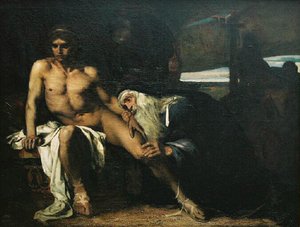 Priam demandant à Achille le corps d'Hector
