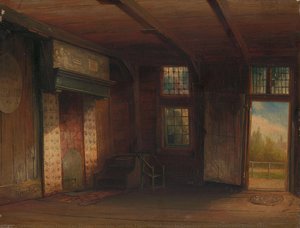 Interieur van het Tsaar Peterhuisje te Zaandam, Pierre Tetar van Elven, 1851