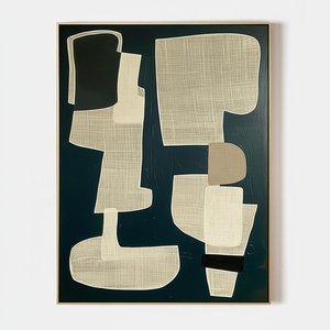 Monolithic Silence: An Eternal Composition Of Interlocking Shadows And Luminous Forms — Laurent Fabre, Neo-abstract Art