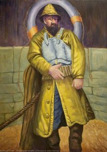 Fisherman In Yellow Oilskins — Thomas Henry Roskell
