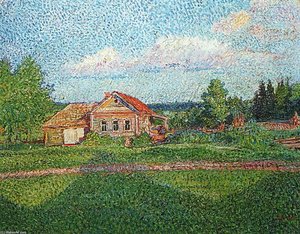 Landscape With A House — David Davidovich Burliuk