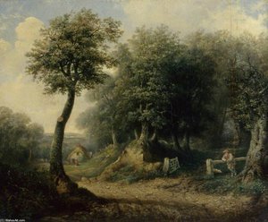Wooded Landscape — Alexander Nasmyth, Romanticism