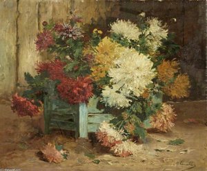 Dahlias In An Urn
