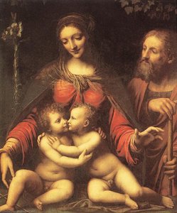 Holy Family With The Infant St John — Bernardino Luini, Italian Renaissance