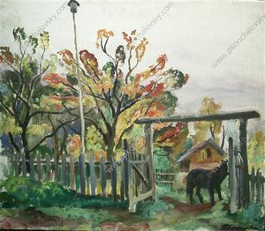 Horse At The Gate — Pyotr Konchalovsky