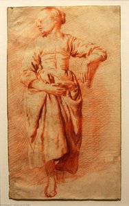Study Of A Woman In Peasant Dress — Adriaen Van De Velde, Baroque