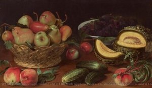 Still Life with Apples, Pears, Cucumbers, Figs, Plums, and a Melon