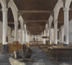 The Interior Of A Baroque Church — Job Adriaensz Berckheyde