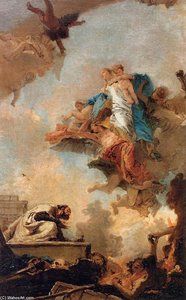 Apparition Of The Virgin To St Simon Stock — Giambattista Tiepolo, Rococo & Baroque