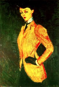 Woman In Yellow Jacket (amazon) — Amedeo Clemente Modigliani, Modigliani Style