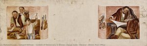 Growth Of Democracy In Illinois (mural Study, Decatur, Illinois Post Office) — Edward Millman