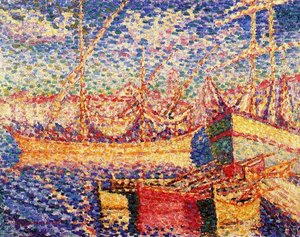 Boats In The Port Of St. Tropez — Henri Edmond Cross, Neo-impressionism